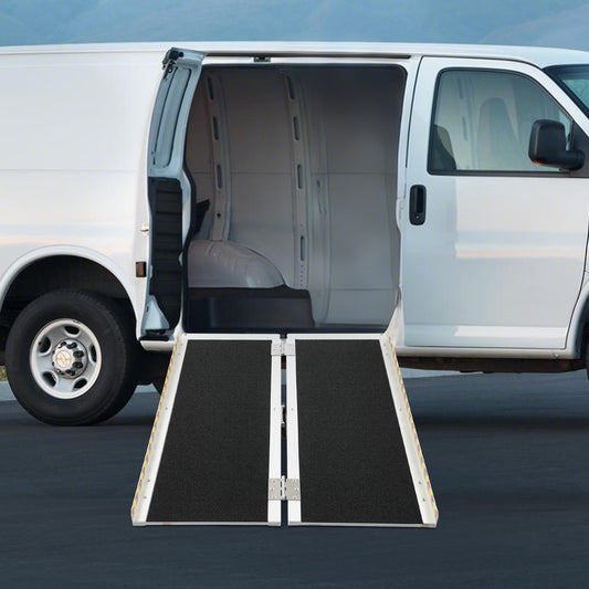 91.44cm Portable Ramp | Folding Handicap Ramp with Handle, Aluminum Alloy Material by NaMaSyo for Steps/Stairs/Scooter