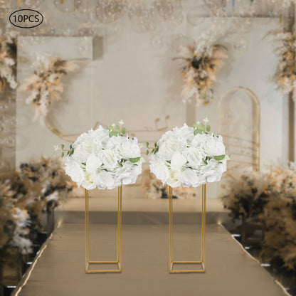 Bloemenbollen – Sierbloemen – Kunstbloemen – Feestdecoratie – Bloemenbol Wit – Set Van 10 Stuks – Diameter 19,9 cm – Onderhoudsvriendelijk & Allergievriendelijk