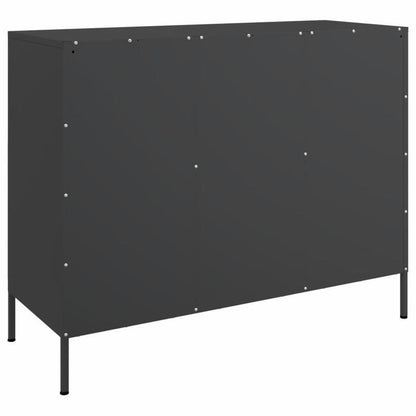 Dressoir – Opbergkast – Kast – Sideboard – Dressoirkast – Zwart Staal – Industrieel Design – Compact 100,5x39x79 cm
