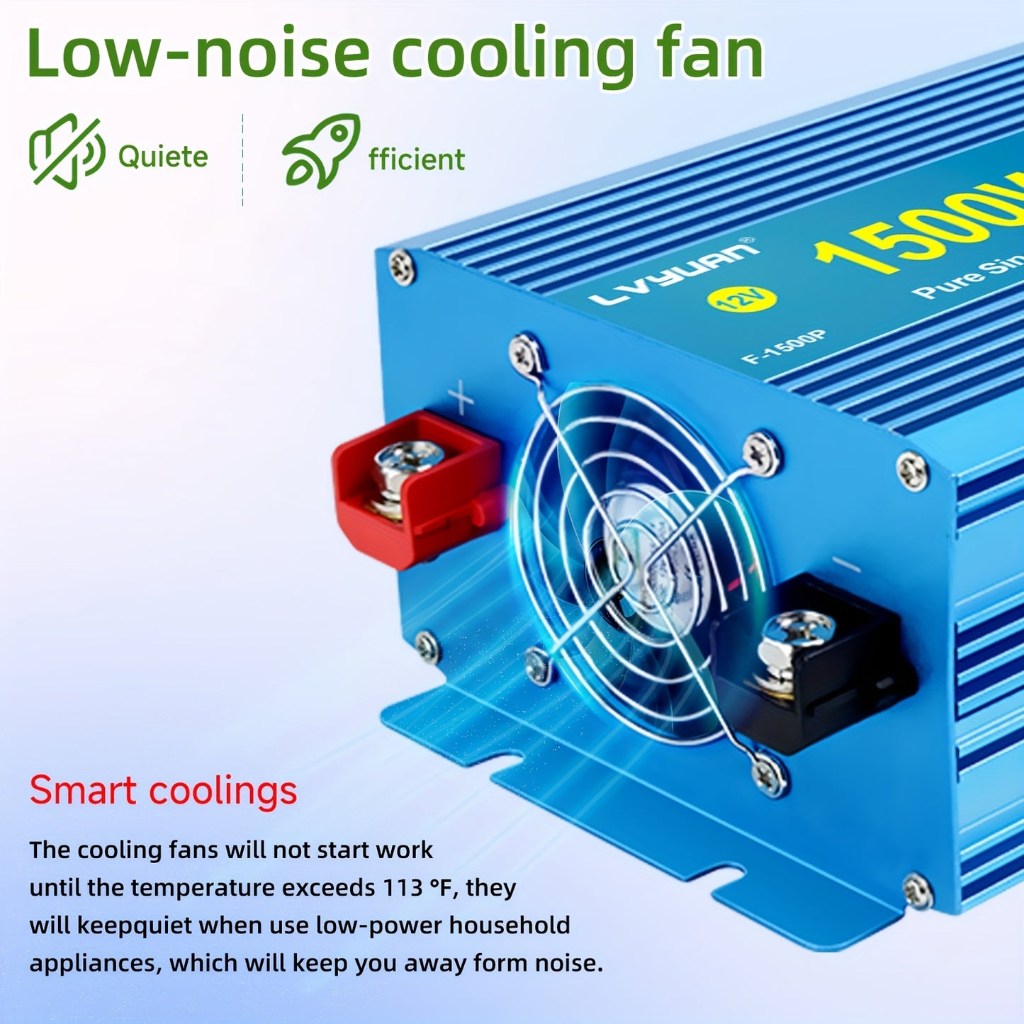 Omvormer 12V Naar 230V – DC Naar AC Converter – Power Inverter – Zuivere Sinus Omvormer – 1500W / 3000W Pieklast – LCD & LED Display – Aluminium Behuizing