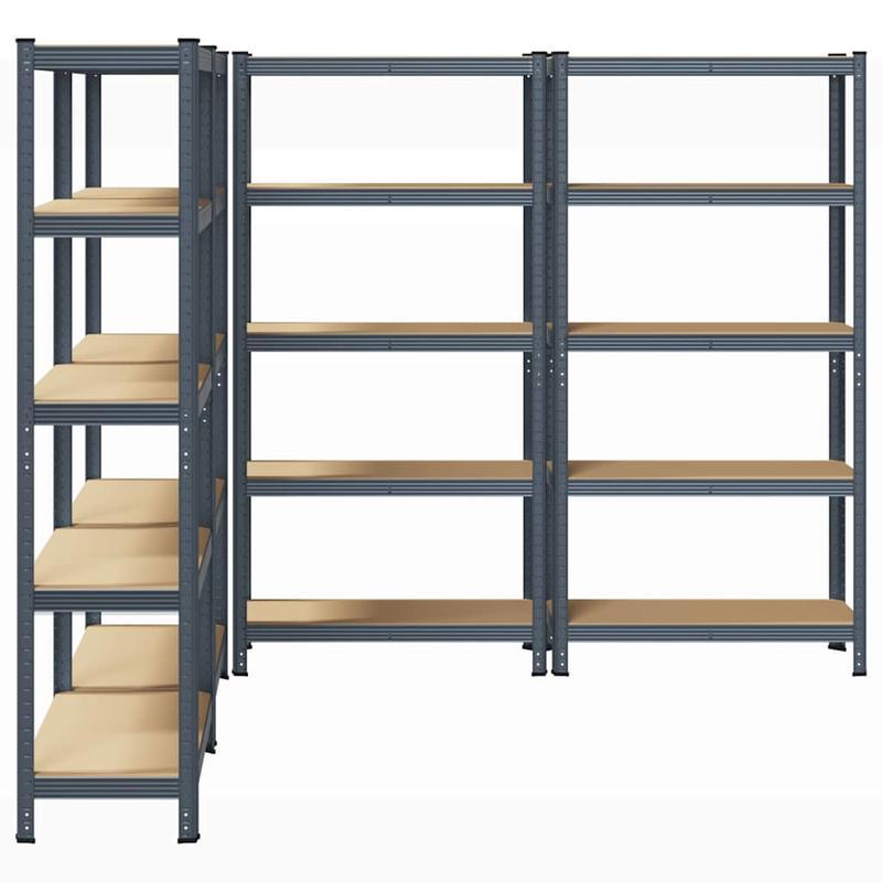 Opbergrek – Stellingkast – Opbergrek – Opbergkast – Opbergrekken – 5 Niveaus – Staal Hout Anthraciet