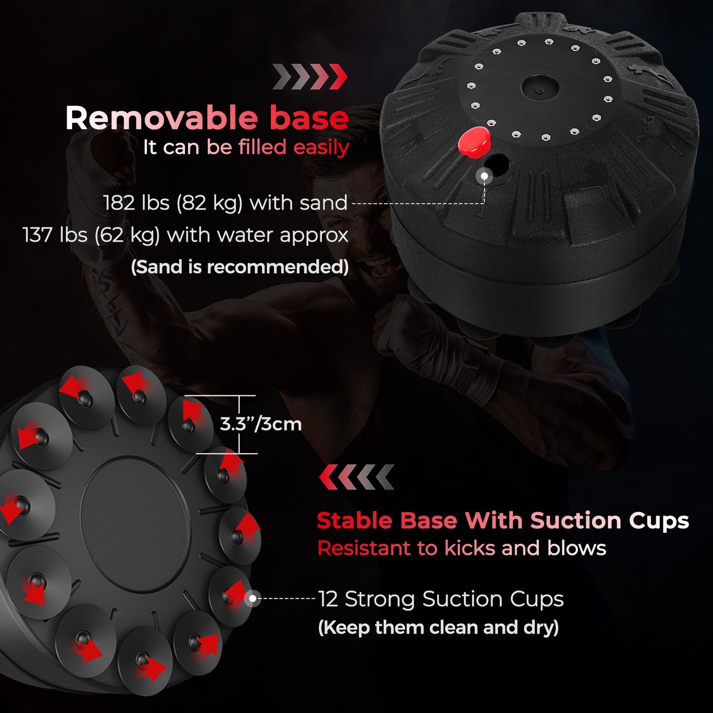 Boxing Column Sanda Vertical Household Adult Sandbag Tumbler Training Boxing Sandbag