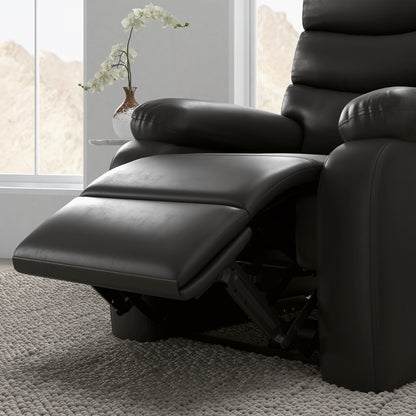 Relaxfauteuil – Relaxstoel – Fauteuil – Lounge Stoel – Verstelbare Rugleuning – Zwart Kunstleer