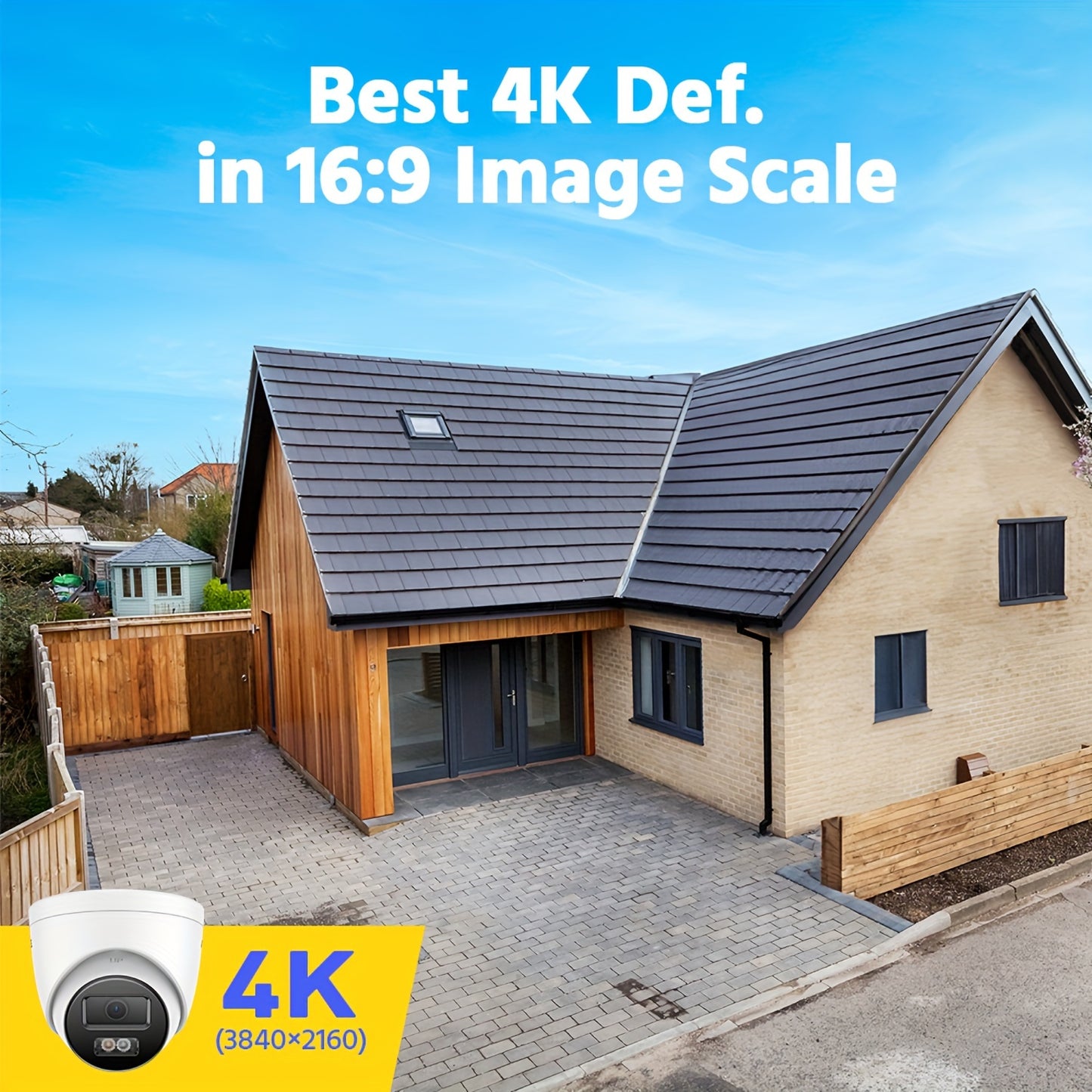 4K Bewakingscamera – Beveiligingscamera – IP Camera – CCTV Camera – Buiten Camera – AI Mens- en Voertuigdetectie – Kleur Nachtzicht & PoE Aansluiting – 123° Breedbeeld & Ingebouwde Microfoon – Wit