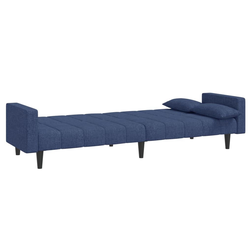 Slaapbank – Slaapstoel – Slaapbankje – Slaapbankje 2-zits – Bedbank – Blauw – Compact 2-Zits – Met Stabiel Metalen Frame