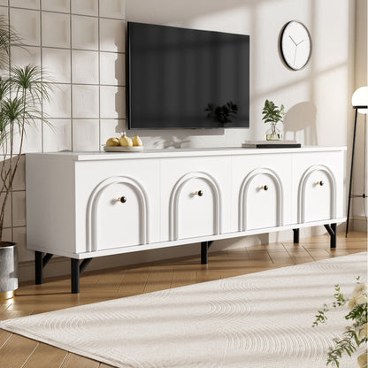 TV Meubel – TV Kast – Tv Meubel Modern – Tv Dressoir – Tv Meubel Wit – 160 cm Breed – Soft Close Deuren