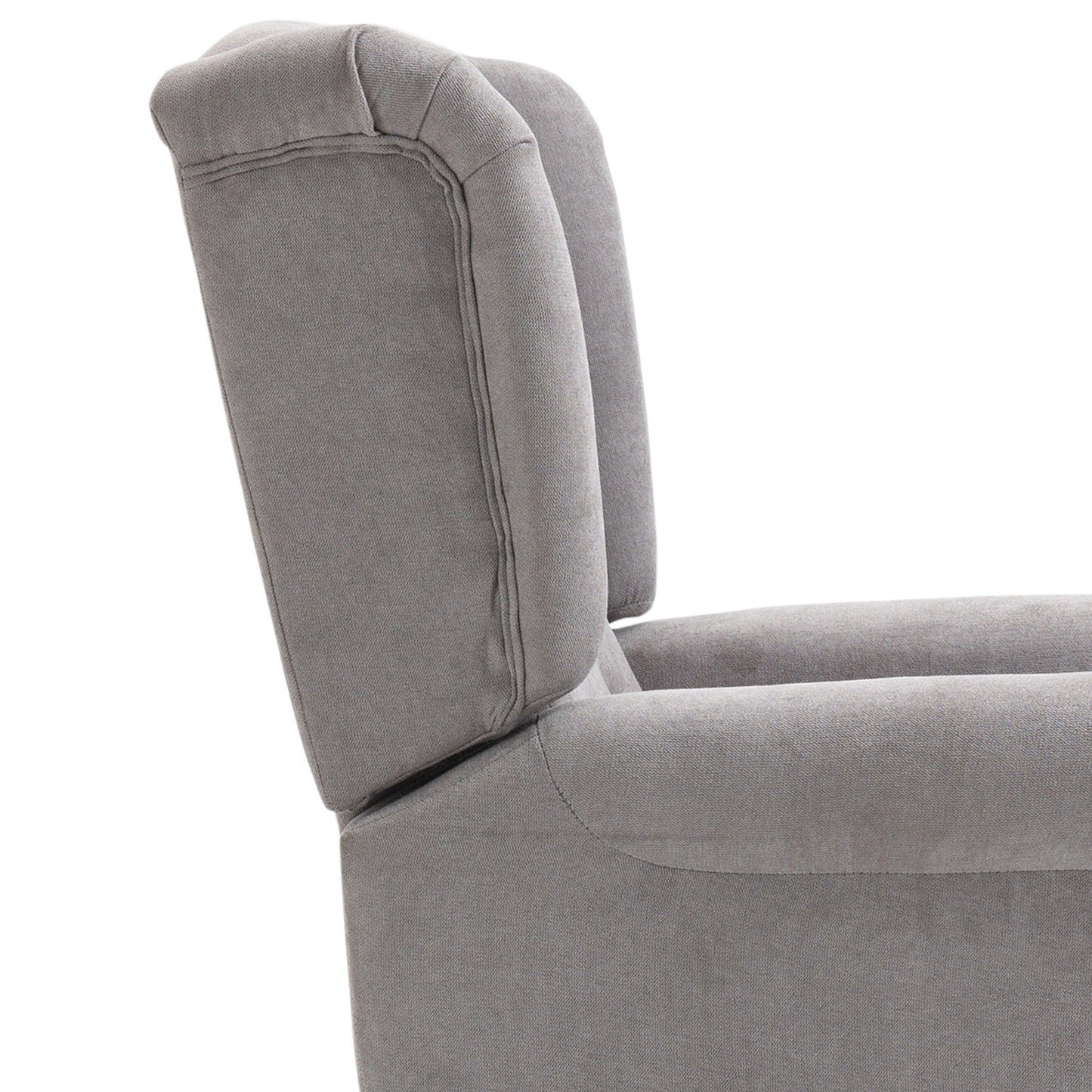 Fauteuil – Armstoel – Relaxstoel – Leunstoel – Zitstoel – Grijs – Klassieke Stijl – Brede Zitting 74x86x102 cm