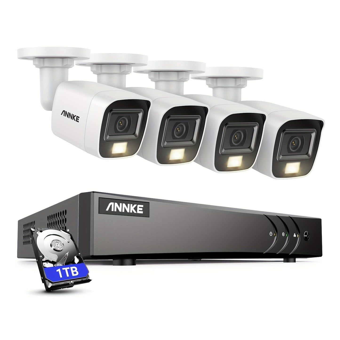 Bewakingscamera Set – Camerabewaking – Beveiligingscamera – CCTV Camera – Surveillance Systeem – 3K Dual Light Nachtzicht – Mens en Voertuig Detectie