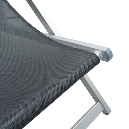 Inklapbare Strandstoel – Strandstoel – Tuinstoel – Campingstoel – Lichtgewicht Aluminium Frame – 3-Verstelbare Zitposities