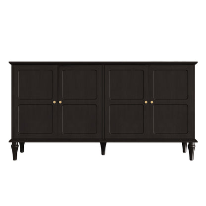 Sideboard – Dressoir – Buffetkast – Opbergkast – Zwart – Mid-Century Modern – Hoogwaardige Houtlook – Vrijstaand Ontwerp