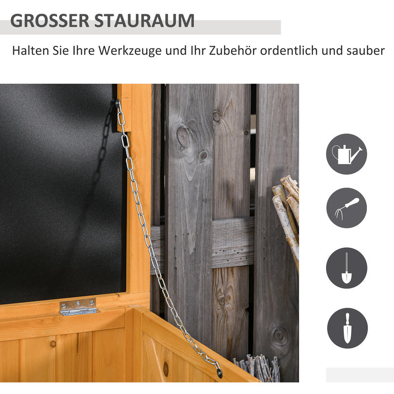 Large Outdoor Storage Box with Flip-Top Lid - Heavy-Duty Solid Wood Construction, All-Weather Garden trunk, Cushion, or Planters - for Patio, Garage, Living Room - Easy Assembly - 127x56x60cm (49.9x22x23.6in) - Ideal for Indo