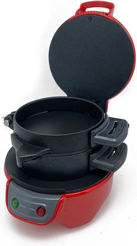 Ontbijtmachine 4-in-1: Sandwich Maker met Ei Reiniger, Broodrooster en Wafelijzer