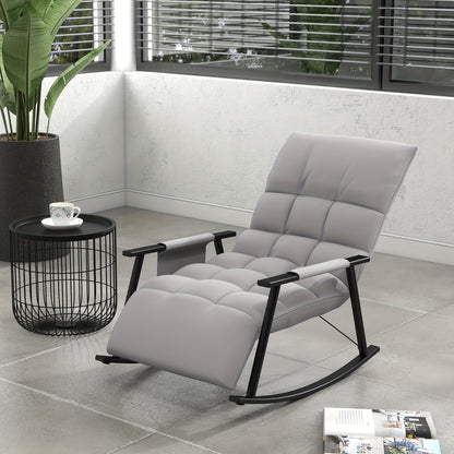 Schommelstoel – Relaxstoel – Fauteuil – Loungestoel – Voedingsstoel – Extra brede Zitting – Handmatig Verstelbare Rugleuning