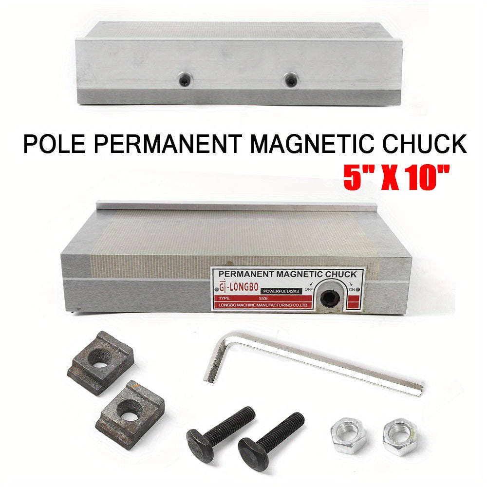 Permanente Magneethouder – Magnetische Chuck – Magneetplaat – Magneetchuck – Werkstukhouder – Compact 25,4x12,7 cm – Fijne Poolafstand 2 mm – Sterke Krachtige Grip