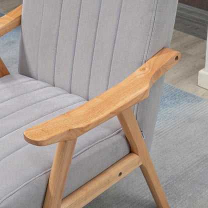 Lounge Fauteuil – Relaxstoel – Armstoel – Zitstoel – Scandinavische Moderne Zithoek – Gevoerde Zitting – Lichtgrijs Metaalframe – Geen Montage – Gemakkelijk Schoon Te Maken