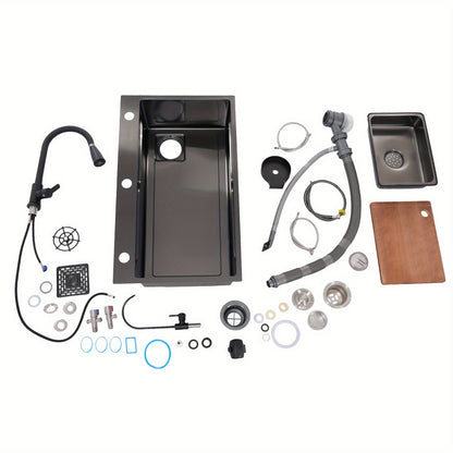 Stainless Steel Sink, For Manual Washing And Cleaning Of Food, Fruits, And Vegetables, For Kitchens Homes, Bathrooms, Farms, Backyards, Garages, Laundries