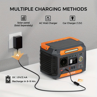 Powerstation – Draagbare Generator – Noodstroomvoorziening – Zonne-energie Generator – Mobiele Powerbank – 230,88 Wh Lithium-Ion – 300W AC Pure Sinus Output