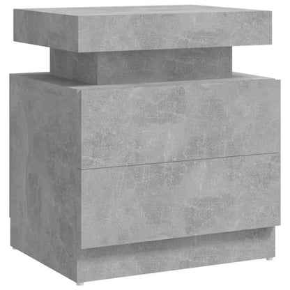 Nachtkastje – Bedside Table – Dressoir – Nachtmeubel – Opbergkastje – Cementgrijs – Multilayer Hout – Compact 45x35x52 cm