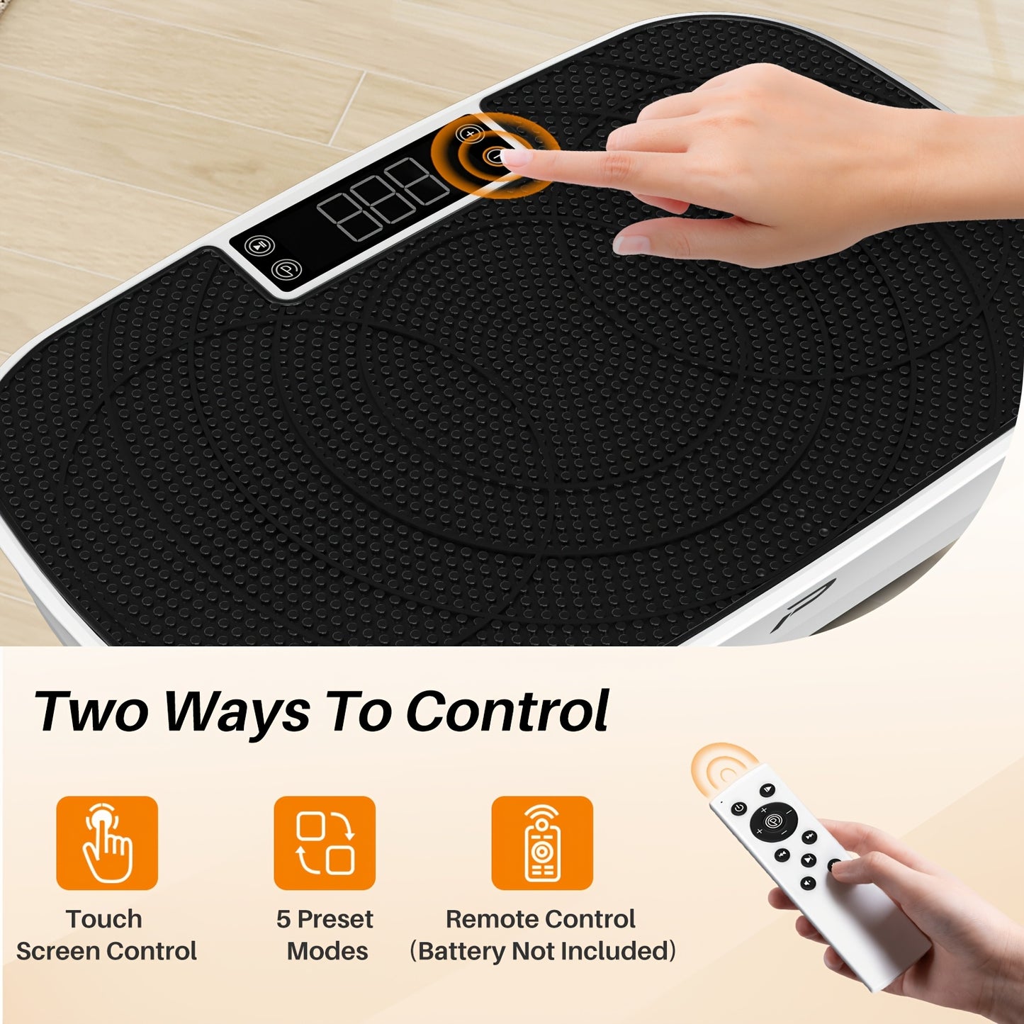 Trillingsplaat – Vibratieplaat – Fitness Plate – Vibratieboard – Workout Trainer – Zwart – 135 kg Max Belastbaarheid – 99 Snelheidsniveaus & Muziekspeler Functie