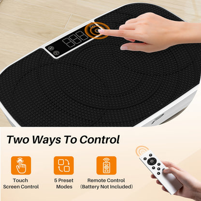 Trillingsplaat – Vibratieplaat – Fitness Plate – Vibratieboard – Workout Trainer – Zwart – 135 kg Max Belastbaarheid – 99 Snelheidsniveaus & Muziekspeler Functie