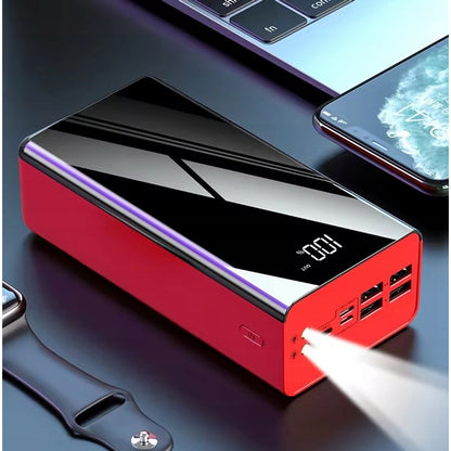 Powerbank – Draagbare Oplader – Externe Accu – Mobiele Batterij – USB Charger – 50.000 mAh Capaciteit – 7 Poorten Inclusief Lightning & USB-C – Snelladen 10W – LED Zaklamp