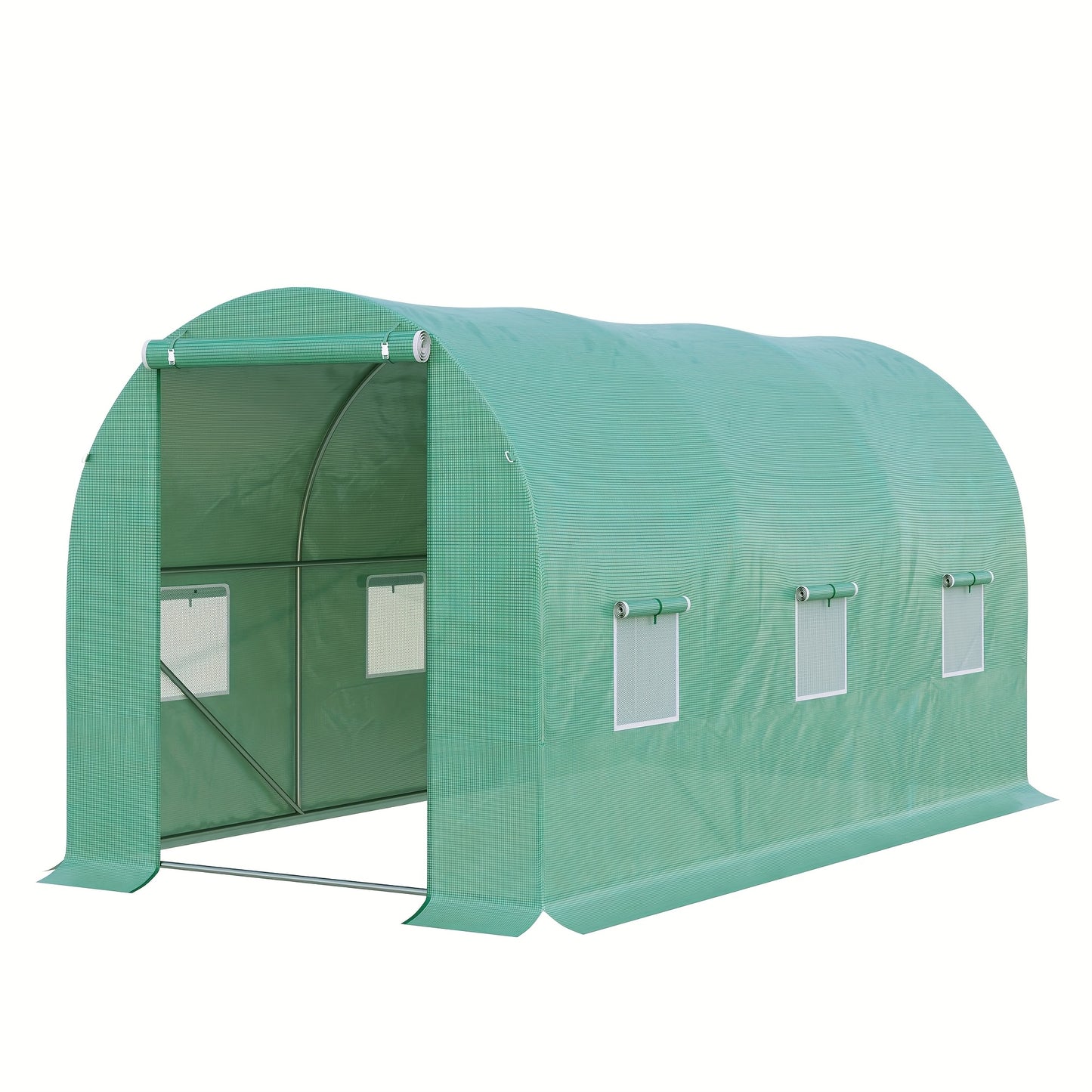Tuinkas – Kweekkast – Plantkas – Mini Kas – Compact Model – 95x195x190 Cm – Met 6 Gaasramen