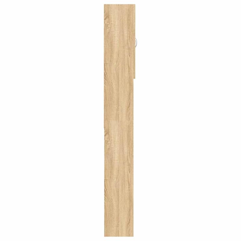 Wasmachinekast – Wasmachine Meubel – Wasmachine Ombouw – Opbergkast – Badkamerkast – Sonoma Eiken – 64x25,5x190 cm – Hoogwaardig Hout – Veel Opbergruimte