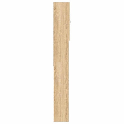 Wasmachinekast – Wasmachine Meubel – Wasmachine Ombouw – Opbergkast – Badkamerkast – Sonoma Eiken – 64x25,5x190 cm – Hoogwaardig Hout – Veel Opbergruimte