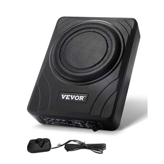 Auto Subwoofer – Autosubwoofer – Underseat Subwoofer – Actieve Subwoofer – Subwoofer met Versterker – 8 Inch – 300W Piekvermogen – Ultra Slank Aluminium Behuizing