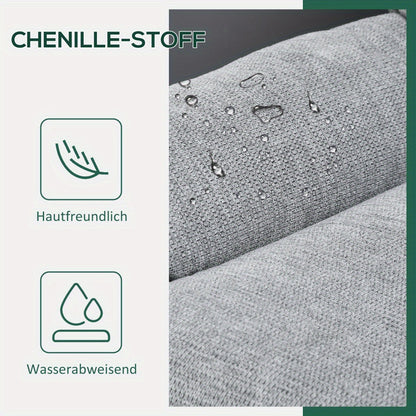 Loungestoel – Fauteuil – Draaifauteuil – Relaxstoel – Armstoel – Waterafstotende Chenille – Zachte Bekleding – Geïntegreerde Armleuningen