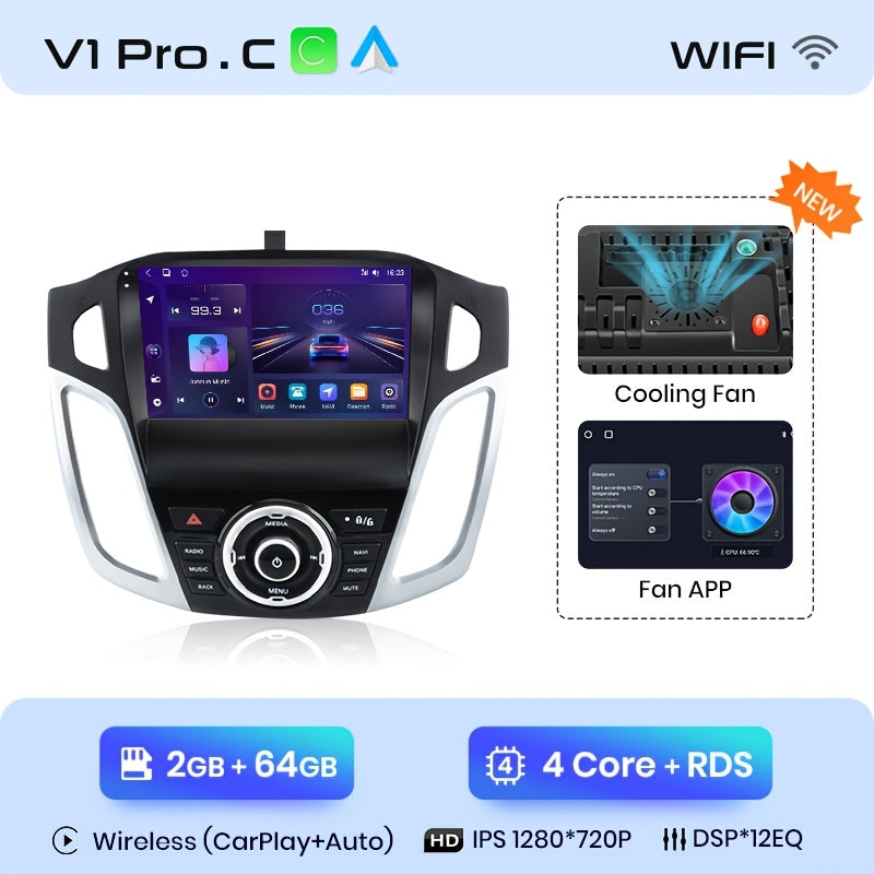 Android Autoradio – Multimedia Systeem – 2DIN Radio – Navigatiesysteem – Smart Radio – 9 Inch IPS Scherm – 2GB+64GB Wifi & Android Auto Compatible
