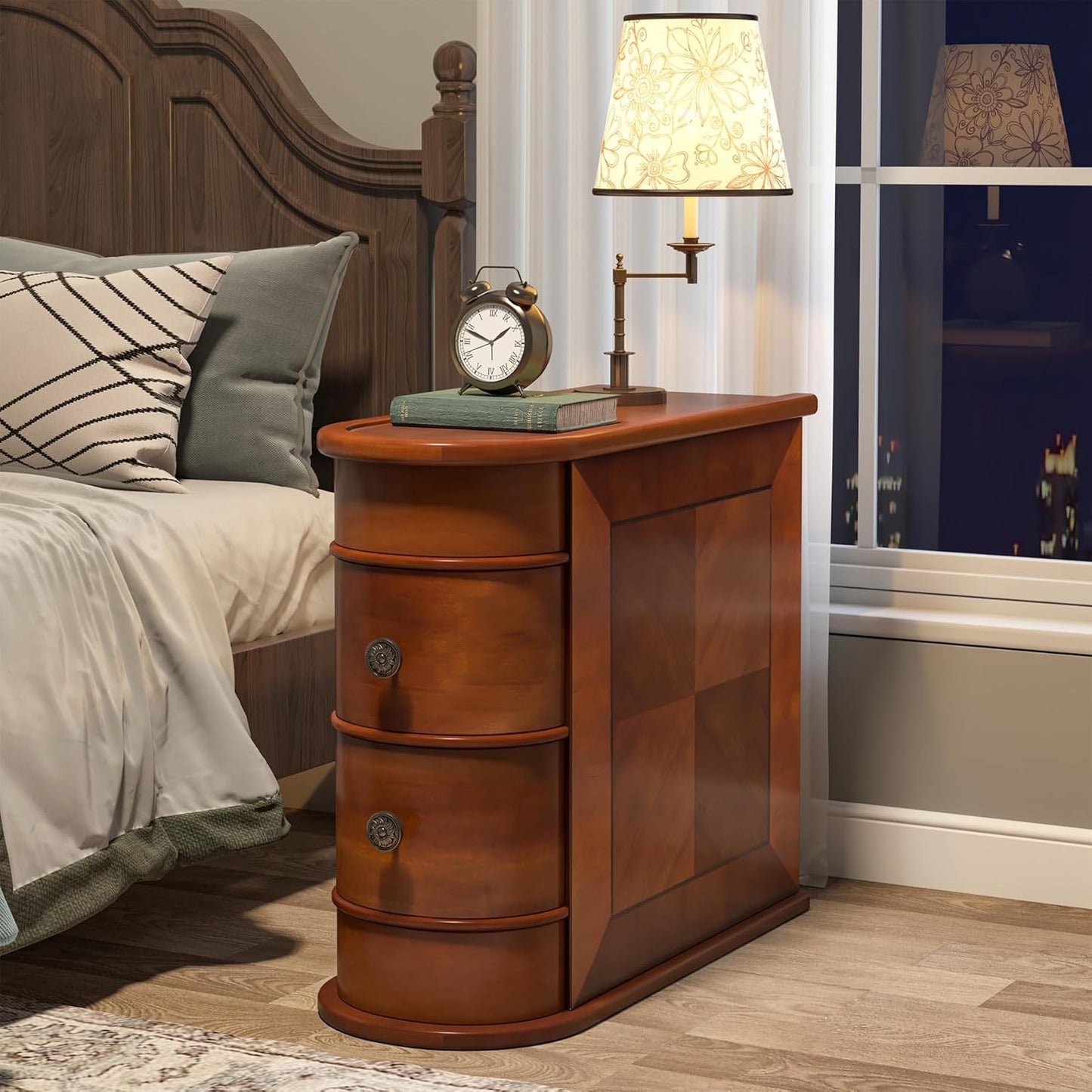 Console Tafel – Haltafel – Sidetable – Sofa Tafel – Opbergtafel – Lichtbruin – Smal Ontwerp 160 cm – 2-Laags Opbergruimte