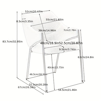 Eetkamerstoel – Stoel Voor Eetkamer – Dining Chair – Accentstoel – Kuipstoel – Moderne Groene Kleur – Stevige Rugleuning – Onderhoudsvriendelijke Stof