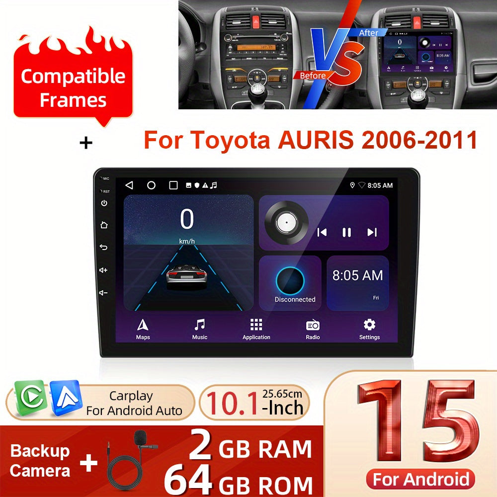 7-inch Autoradio – Multimedia Systeem – Double Din Radio – Android Auto – Carplay Radio – 1280x720 HD Touchscreen – Android 15 Met Draadloze Connectiviteit