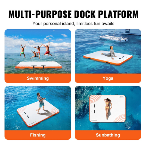 Waterhangmat - 8x5ft - multifunctionele opblaasbare hangmat - makkelijk mee te nemen - relaxed in het water liggen - geniet van de zon, in het koele water - QUORE