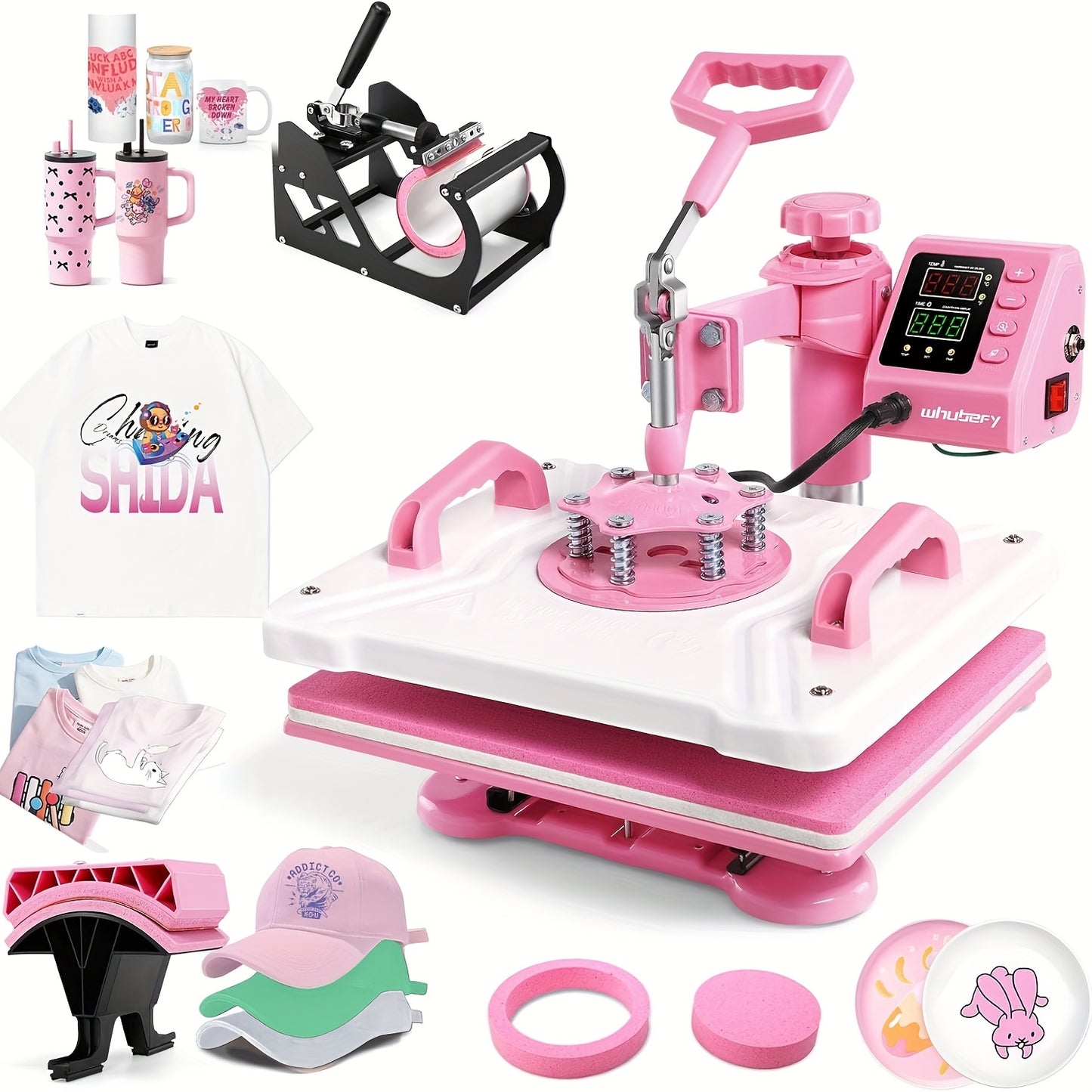 Warmtepers – Transferpers – Hittepers – Sublimatiepers – 5-in-1 Multifuntionele Machine – 30x38 cm Persoppervlak – 360° Draaibare Pers