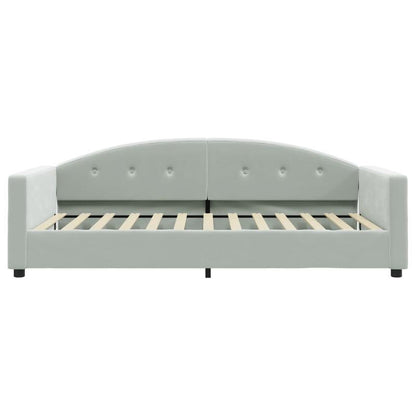 Sofa Bed – Slaapbank – Bedbank – Klapbank – Slaapbankje – Lichtgrijs Velvet – Matras 100x200 cm – Afneembare Bekleding