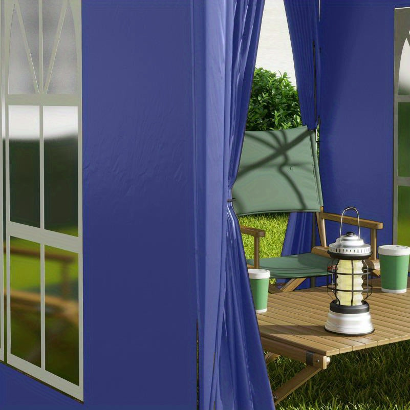 Tuinpaviljoen – Tuinentent – Partytent – Prieel – Paviljoen – Opvouwbaar – Stalen Frame – Blauw Oxford Doek – 2x2m – Makkelijk Op te Zetten