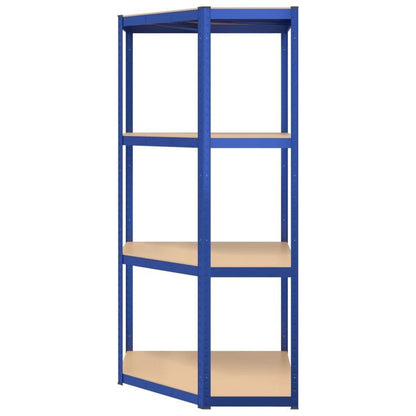 Opbergrek – Opbergkast – Stellingkast – Magazijnstelling – Opbergrek – 4 Lagen – Stalen Frame & Houten Planken – Extra Sterk & Gemakkelijk Te Monteren