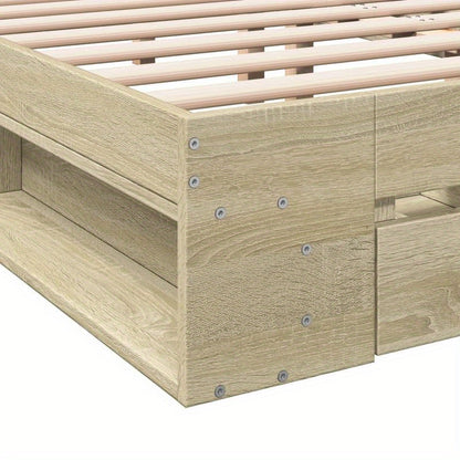 3-Laags Bedframe – Stapelbed – Hoogslaper – Slaapbank – Opbergbed – Houten Constructie – 150x200 cm – Duurzaam & Verwijderbaar – Rovere  Marrone