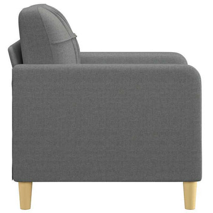 Fauteuil – Zitzetel – Relaxstoel – Leunstoel – Dragende Stoel – Donkergrijs Stof – Handmatig Verstelbaar – Stevig Hardhouten Frame