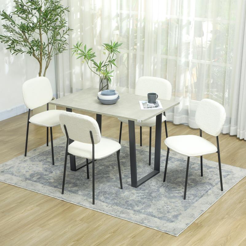 Eetkamerstoelen – Stoelen – Kuipstoelen – Keukenstoelen – Woonkamerstoelen – Fluwelen Bekleding – Stevig Stalen Frame – Set van 4