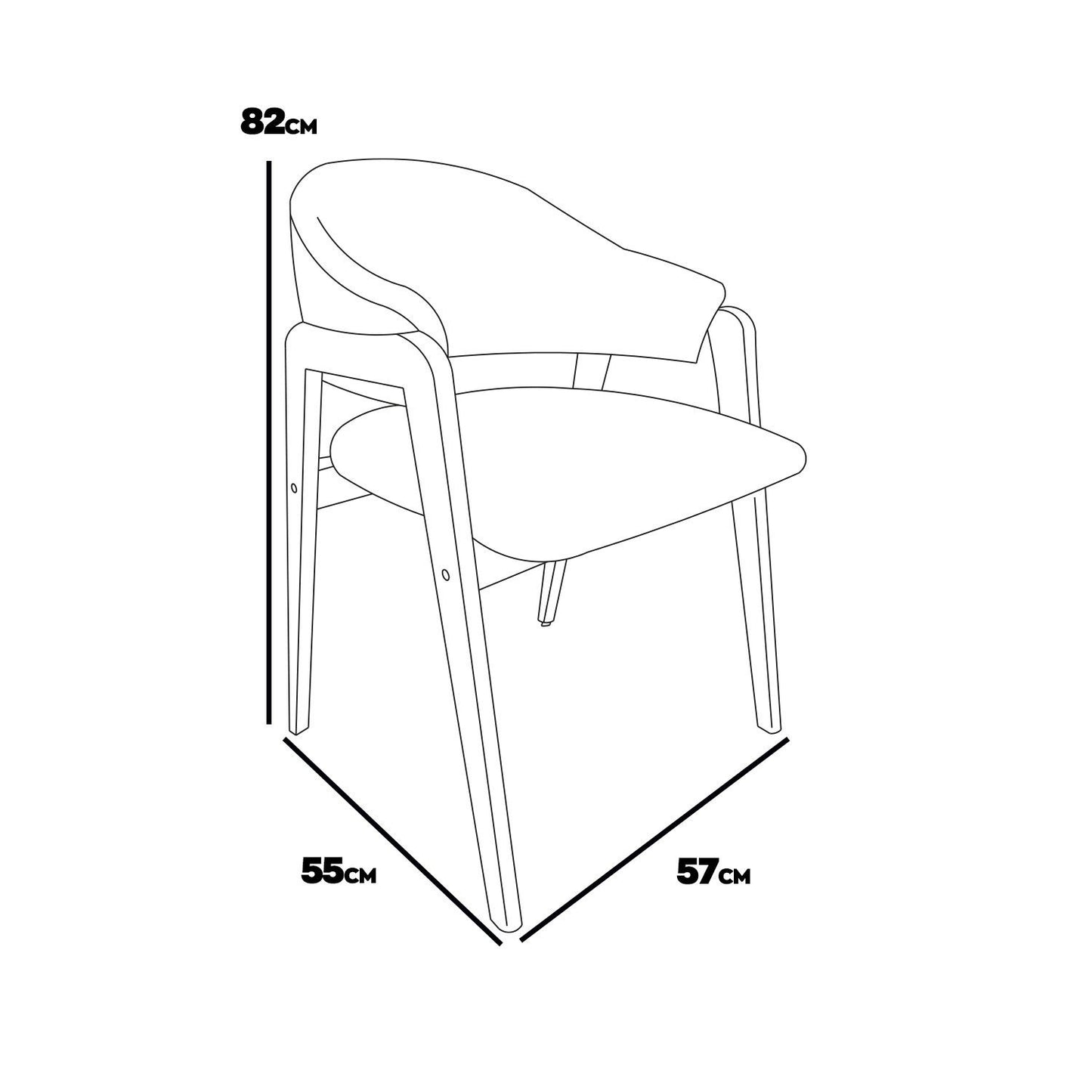 Fauteuil – Armstoel – Stoel – Loungestoel – Zetel – Massief Parawood – Vlekbestendige Bouclè Bekleding