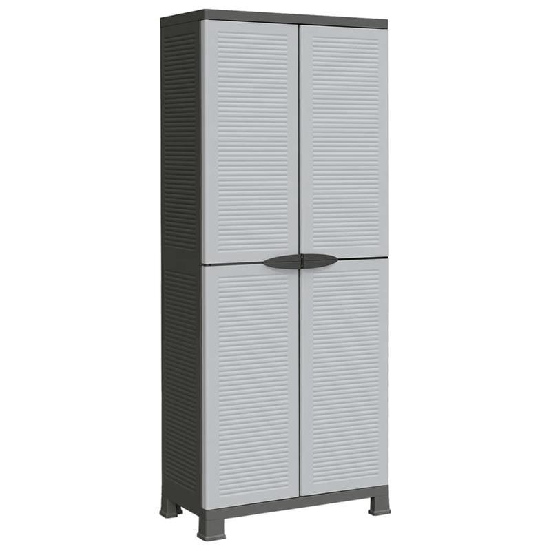 Opbergkast – Plastic Kastje – Buitenopslag – Buitenmeubel – Opbergbak – Weerbestendig Kunststof – Compact 68x39x171,5 cm