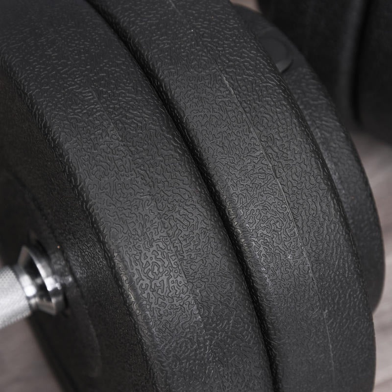 Verstelbare Dumbbell Set – Gewicht Dumbbells – Halterset – Home Gym Gewichten – Crosstraining Gewichten – 2 x 25 kg – Plastic Coating & Vloerbescherming