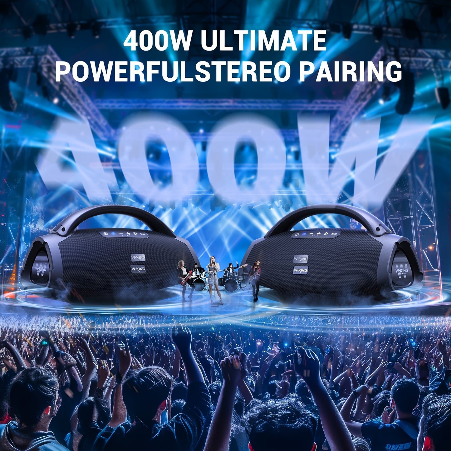 Draagbare Bluetooth Speaker – Wireless Speaker – Party Speaker – Outdoor Speaker – Draadloze Luidspreker – 300W Piekenvermogen – Bass Boost 2.1CH Stereosysteem
