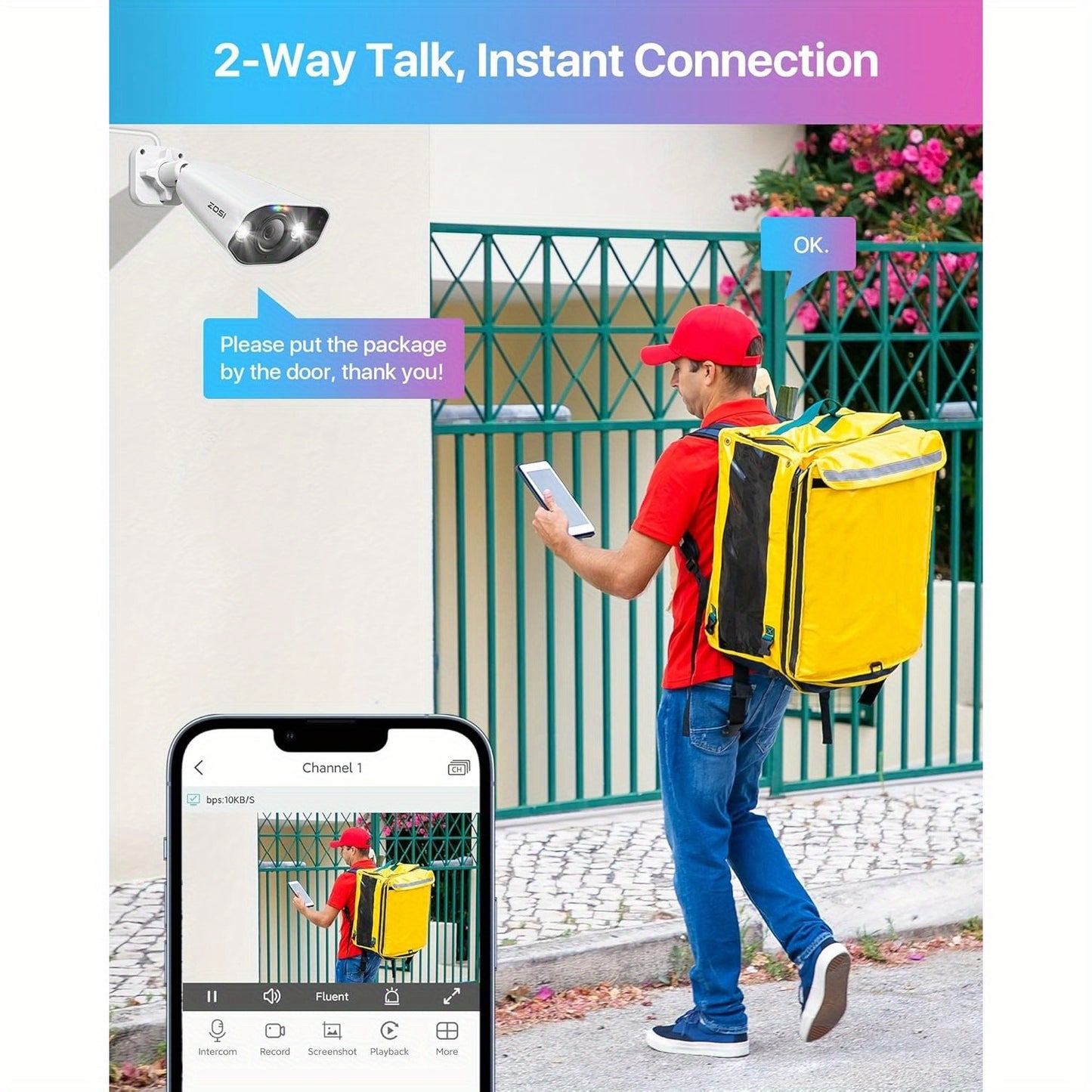 16-kanaals 4K Beveiligingscamera Set – Videobewaking – CCTV Systeem – IP Camera Set – POE Beveiliging – AI Detectie Personen & Voertuigen – Spotlight en Tweewegs Audio