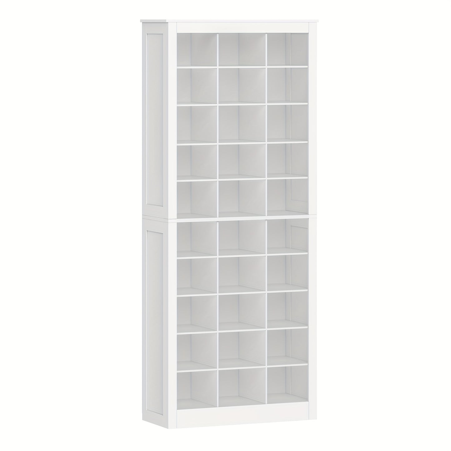 Schoenenkast – Schoenenrek – Schoenencabinet – Opbergkast Schoenen – Schoenendisplay – Wit – 30 Paar Capaciteit – Verstelbare Planken
