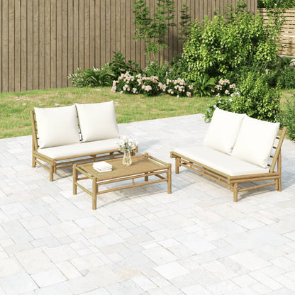 Bamboe Lounge Set – Buitenmeubilair – Tuinmeubilair – 2-Zits Bank – Duurzaam Hard Bamboe – Comfortabele Zithouding