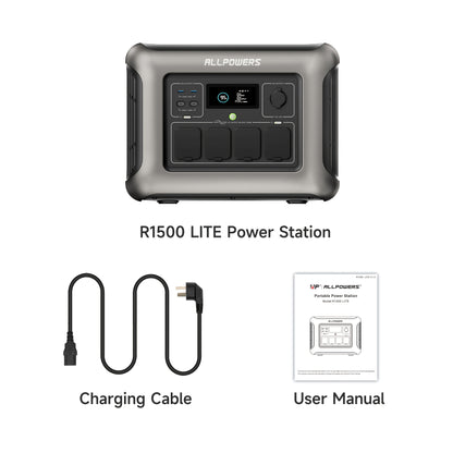 Powerbank – Power Station – Externe Batterij – Draagbare Generator – Noodstroomvoorziening – 1056Wh Capaciteit – 1600W AC Output – Snelladen in 40 Minuten